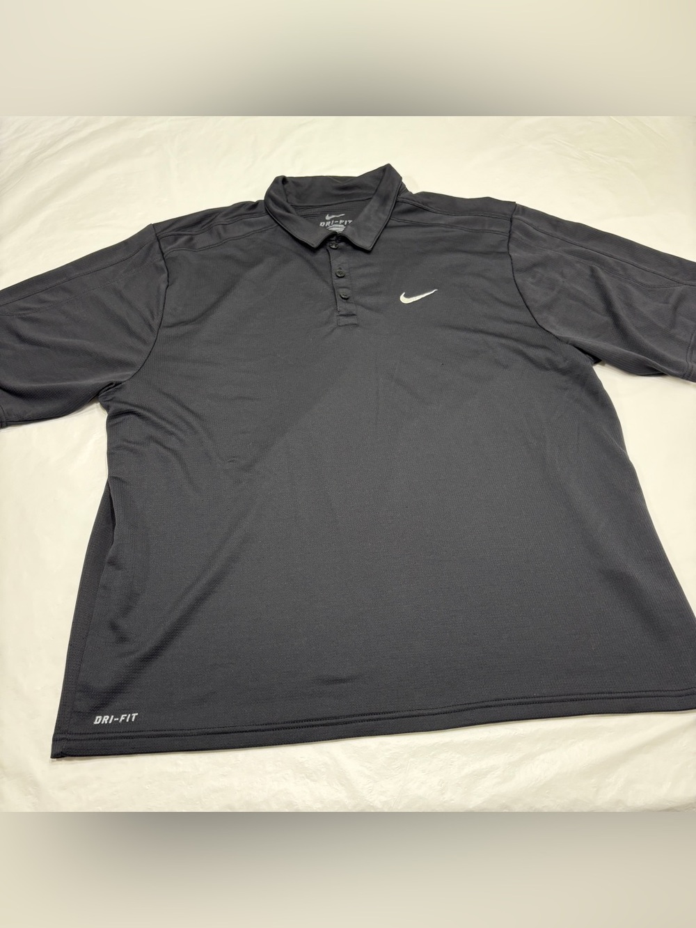 Nike Dri Fit Black Short Sleeve Polo Shirt Men’s XL